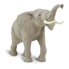 Safari Ltd African Elephant Figurine closeup of tusks for realistic observation.