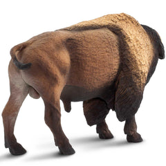 Safari Ltd bison figurine on pose-ready base, stable play piece.