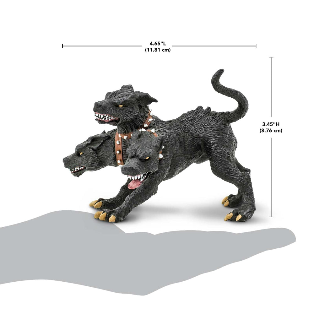 Cerberus collar details highlight craftsmanship and display ready detail.