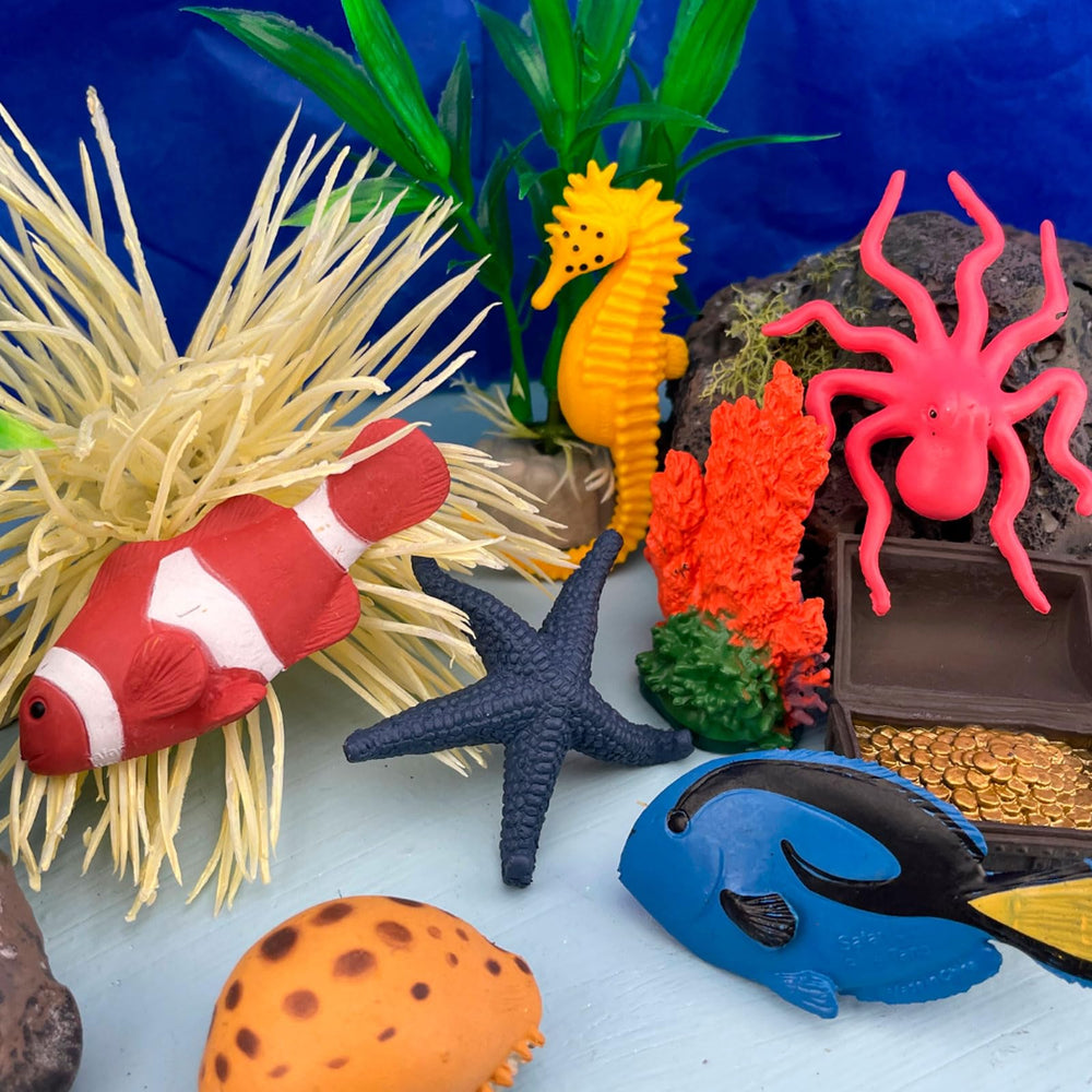 Safari Ltd Coral Reef Toob clown trigger fish aids early sea life recognition
