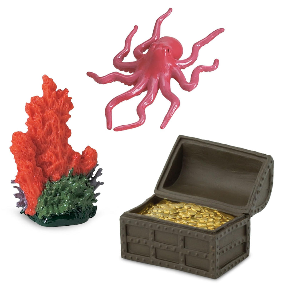 Safari Ltd Coral Reef Toob treasure chest accessory sparks treasure hunt play