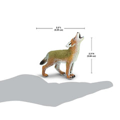 Safari Ltd. Coyote Pup figurine back view with natural posture