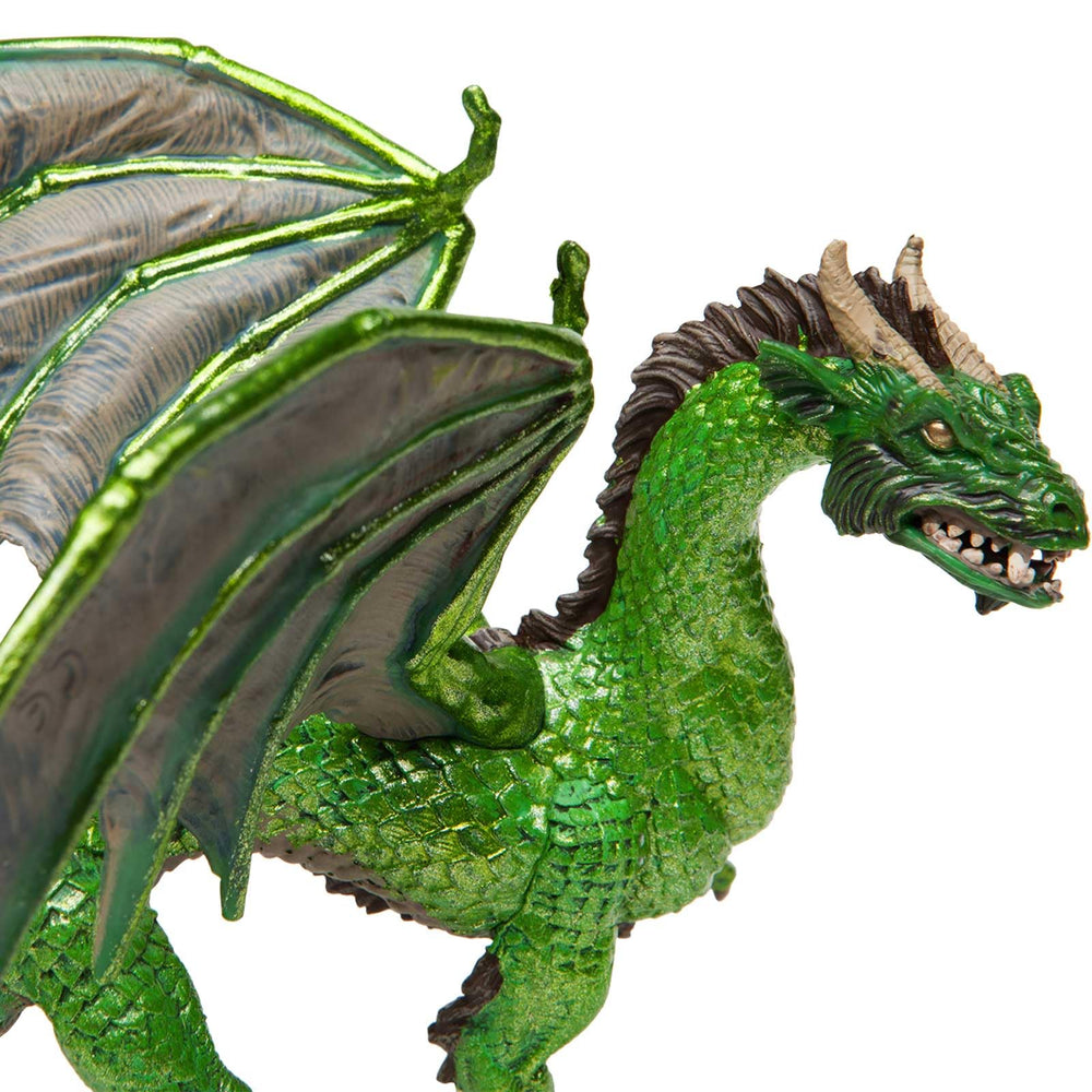 Safari Ltd Forest Dragon figurine size 6-inch by 5-inch for playtime.