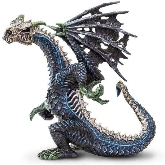 Safari Ltd Ghost Dragon figurine with shadowy coloring inspires imaginative play for kids 4+.