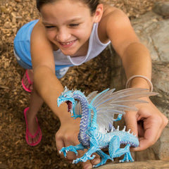 Safari Ltd Ice Dragon blue and white detail for realistic Arctic look