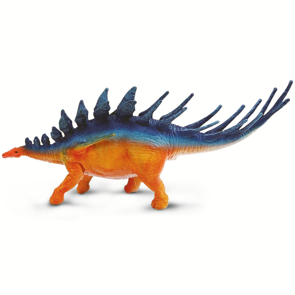 Safari Ltd Kentrosaurus five-inch length shows ideal hand-sized figure for classroom fun.
