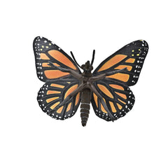 Safari Ltd Monarch Butterfly figurine side view highlights vivid wing pattern for visual learning.