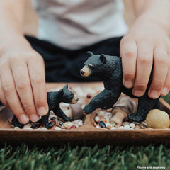 Safari Ltd. North American Black Bear figurine side view shows accurate proportions for storytelling.