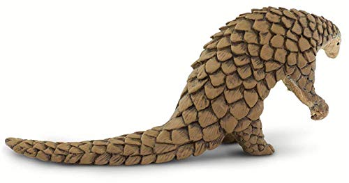 Safari Ltd pangolin in inquisitive pose; engages kids in wildlife learning.