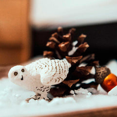 Safari Ltd Snowy Owl figurine educational play for biodiversity-inspired storytelling