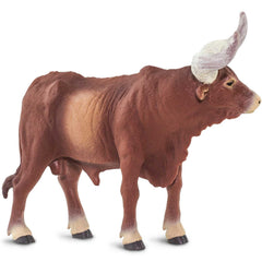 Safari Ltd Watusi Bull figurine supports learning about livestock and wildlife.