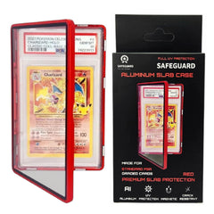 Safeguard metal PSA slab bumper case red side view shows durable construction for travel.