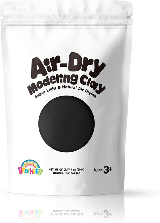 Sago Brothers black 7 oz modeling clay package for versatile projects