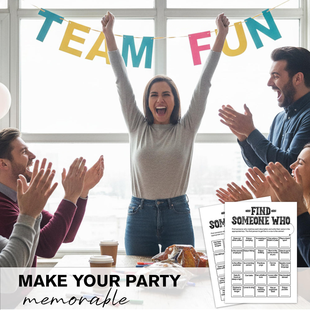 Sahjzk Office Bingo Cards capture memories at retreats and conferences