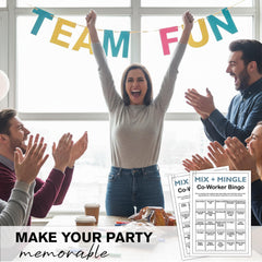 Sahjzk office bingo set ready for conferences and parties.
