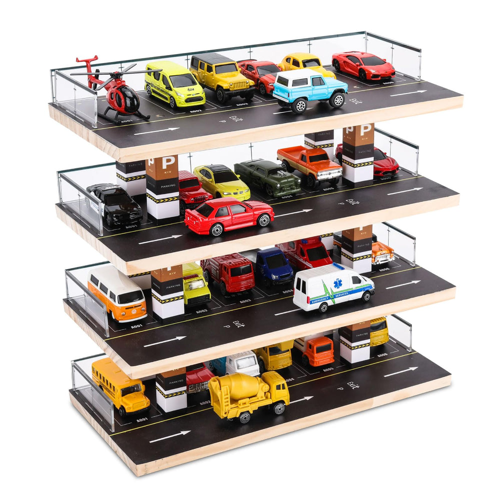 Saichotoy Hot Wheels 1:64 display case keeps cars organized and ready for display.