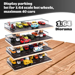 Saichotoy wooden diecast collection case showcases models with a sturdy freestanding build.