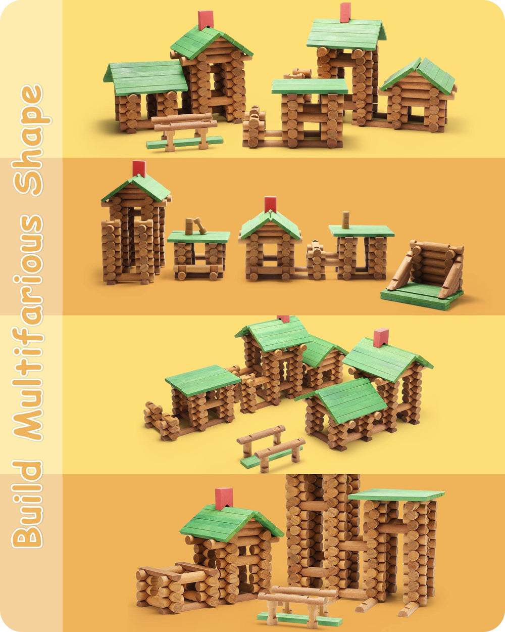 SainSmart Jr. log blocks closeup highlights natural birch texture and safe rounded edges