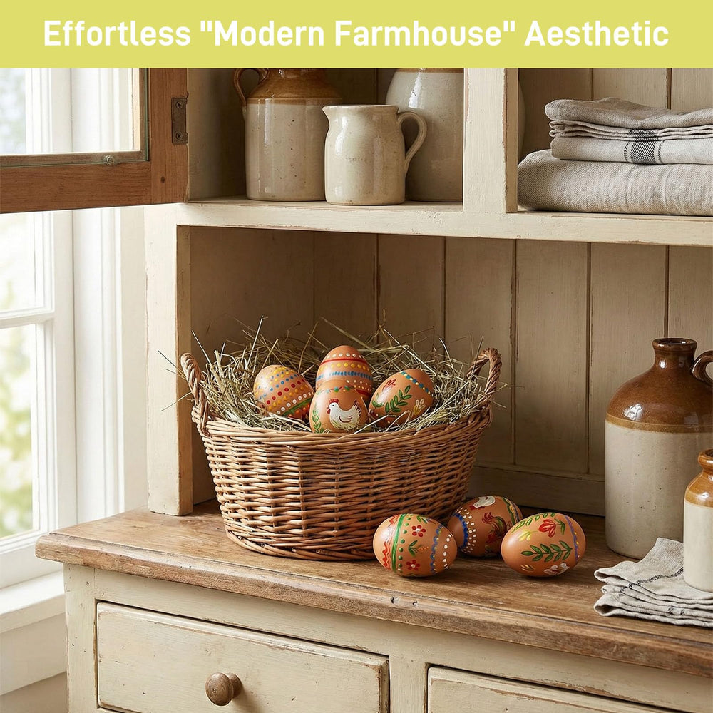 SallyFashion wooden eggs serve as Easter and photo prop accents.