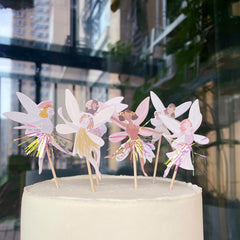 SAMOKA 24-pack fairy cake toppers ready to decorate desserts