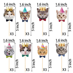 SAMOKA cat cake toppers ready to insert for quick party decorating