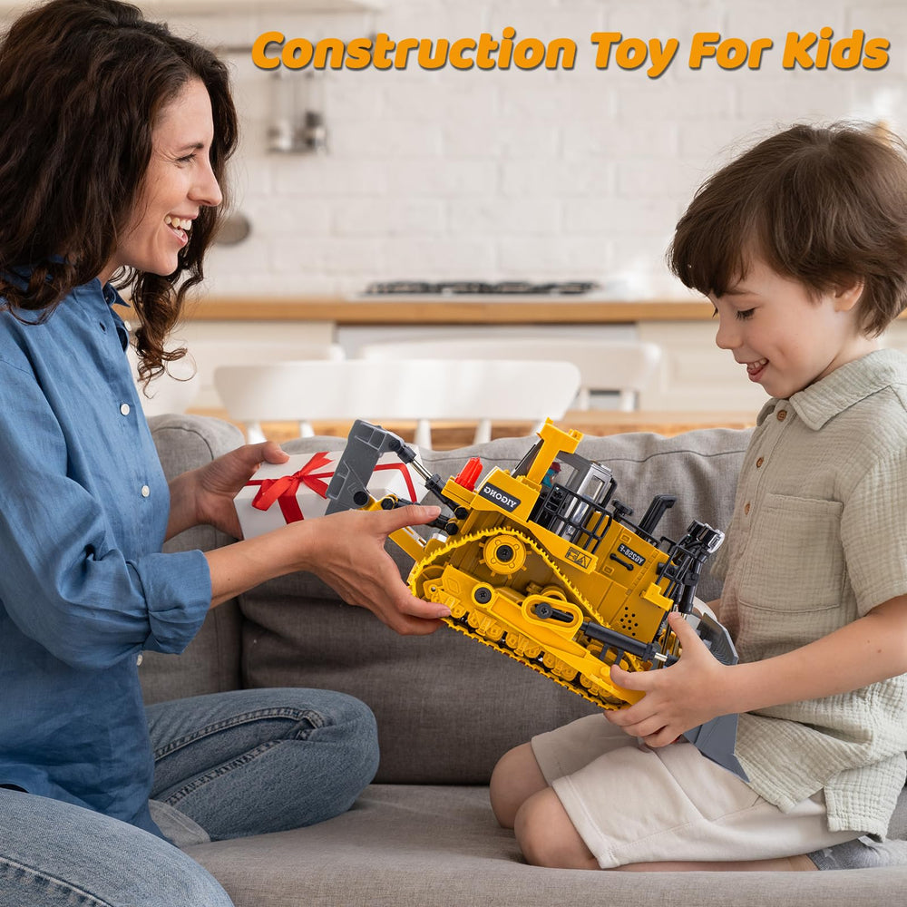 Samtop Bulldozer is gift-ready with remote and charger.