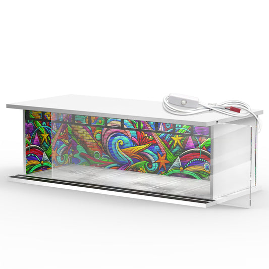 SAMYUCHO 1/64-scale display case with LED light highlighting your collection