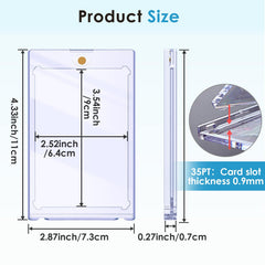 SAMYUCHO 35pt magnetic card case with easy-open buckle for quick access