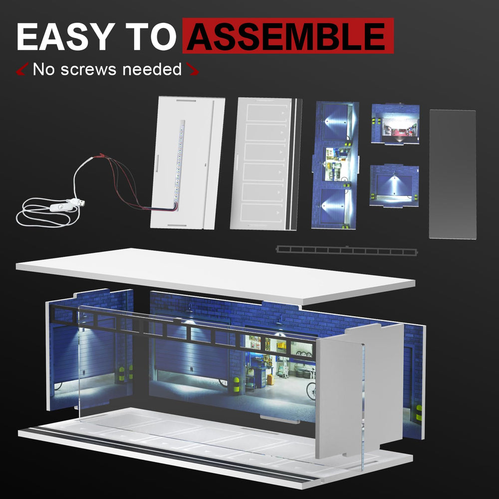 SAMYUCHO LED diorama lighting enhances car display ambiance.