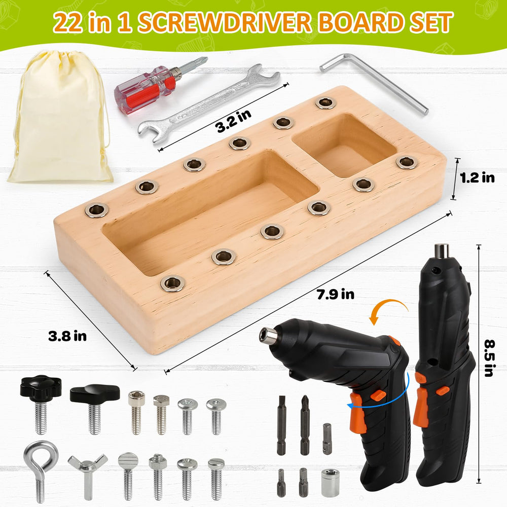 SANANT Montessori screwdriver board sensory learning promotes focus and independent play.