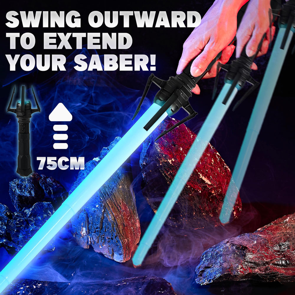 SANCO retractable sabers extend from 10 to 30 inches for dramatic scenes