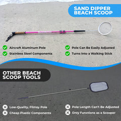 Sand Dipper stainless steel basket blue designed for saltwater durability.