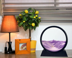 SANDCLE liquid-motion sand dunes 360 rotation provides relaxing visuals for stress relief.