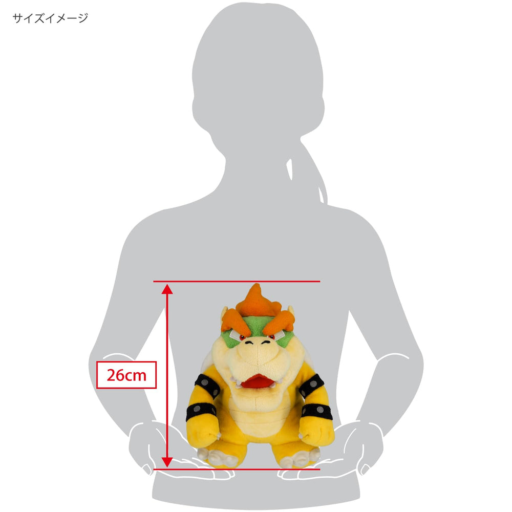 Sanei Bowser plush official collection tag confirms authenticity for Mario fans.
