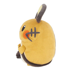 Sanei Dedenne plush back view, ideal display piece for shelf and desk.