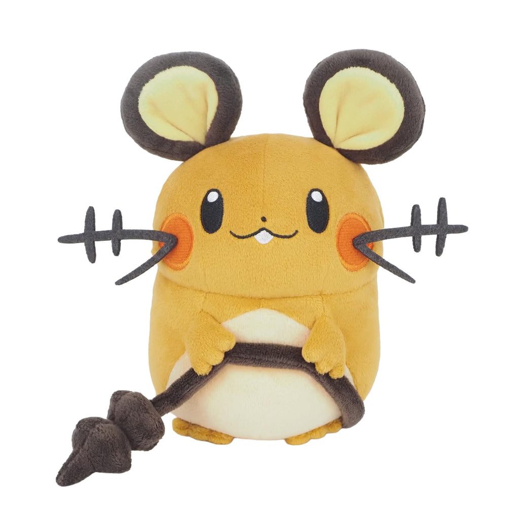 Sanei Dedenne stuffed plush front view, cuddly Pokémon collectible for fans.