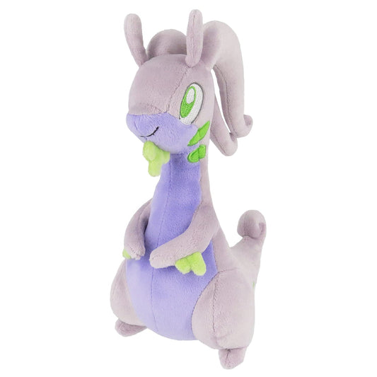 Sanei Goodra S PokΓ©mon All Star plush front view, soft cuddle buddy for fans.