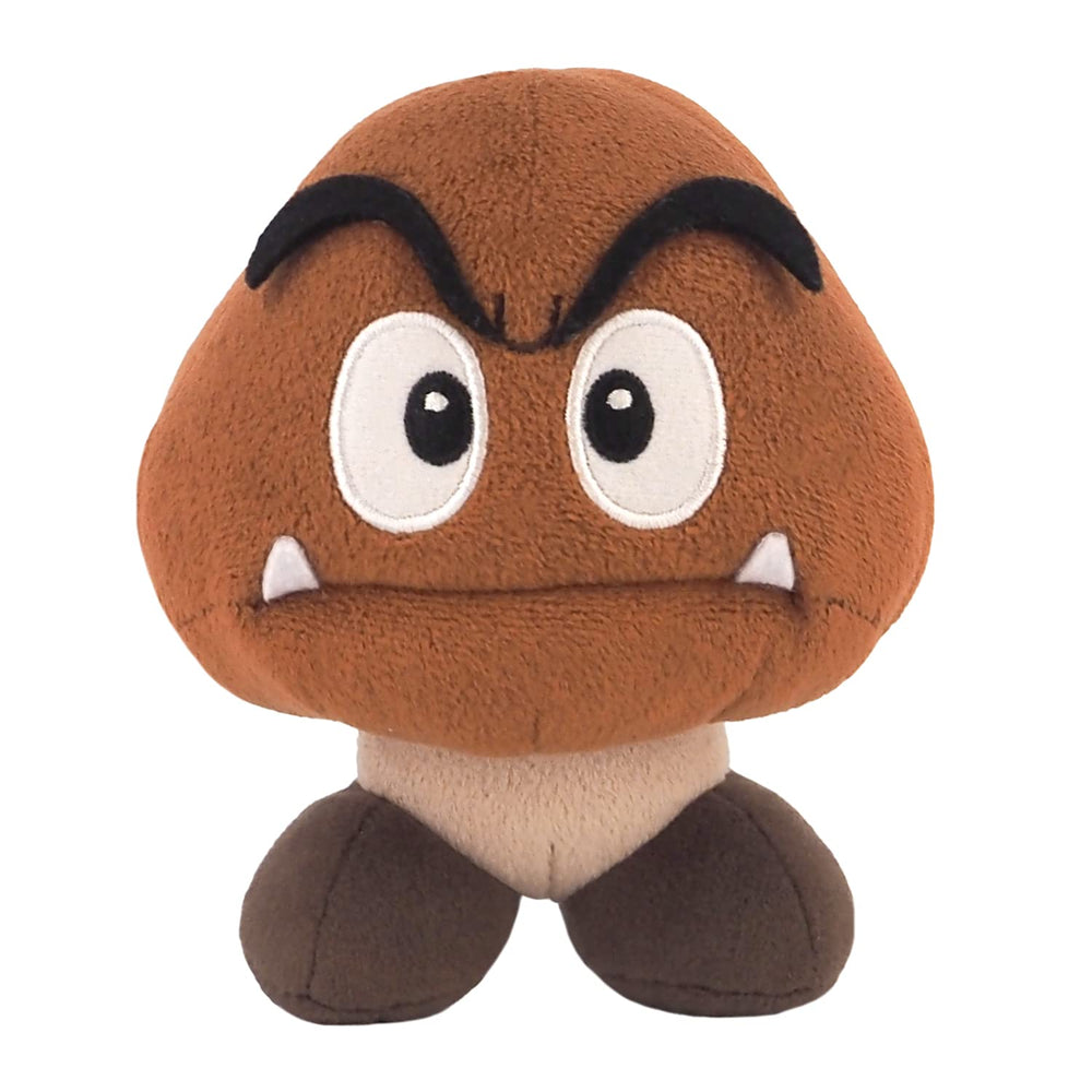 Sanei Goomba plush side view, cute and collectible Mario item