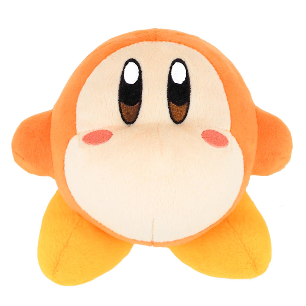 Sanei Kirby Adventure KP02 orange Waddle Dee plush, 5-inch size ideal for display.