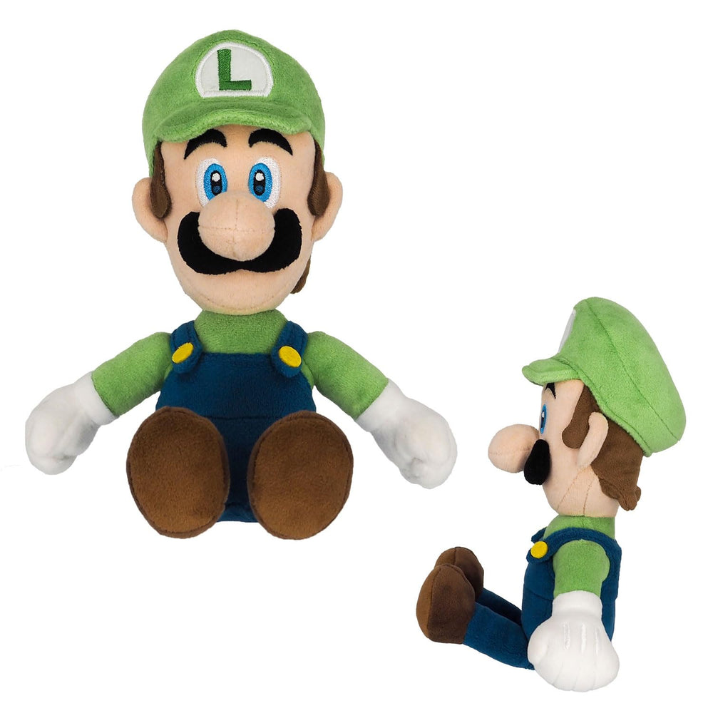 Sanei Luigi plush size reference, about 10 inches tall for display.