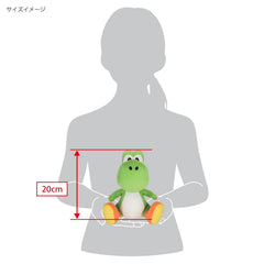 Sanei Yoshi plush tabletop display, enhances shelf decor