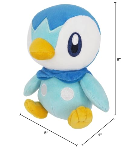 Sanei Piplup plush size approx 6 inches makes it portable.