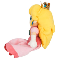 Sanei Princess Peach plush face detail enhances collectible display appeal.
