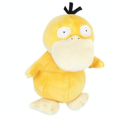 Sanei Psyduck plush in sealed retail packaging.
