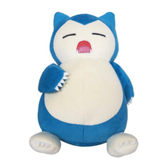 Sanei Snorlax plush eight-inch size, perfect desk buddy and display.