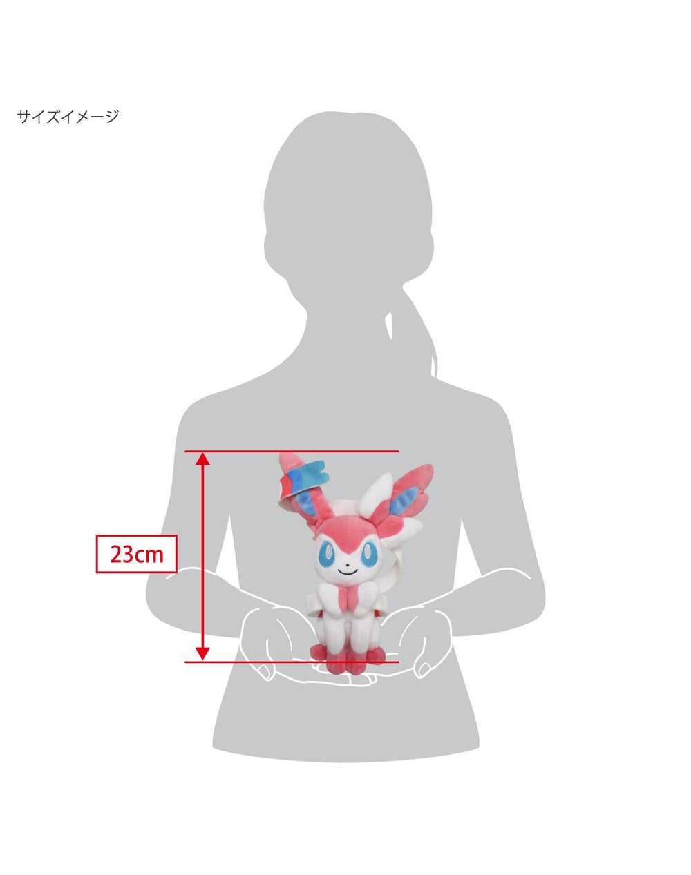 Sanei Sylveon plush official packaging image confirms sealed product.