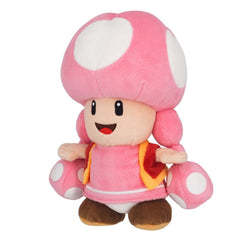 Sanei Toadette plush from All Star collection, soft and cuddly at 7.5 inches.