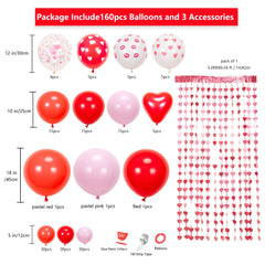 SANERYI red and pink heart balloons add romantic touches to Valentine décor.