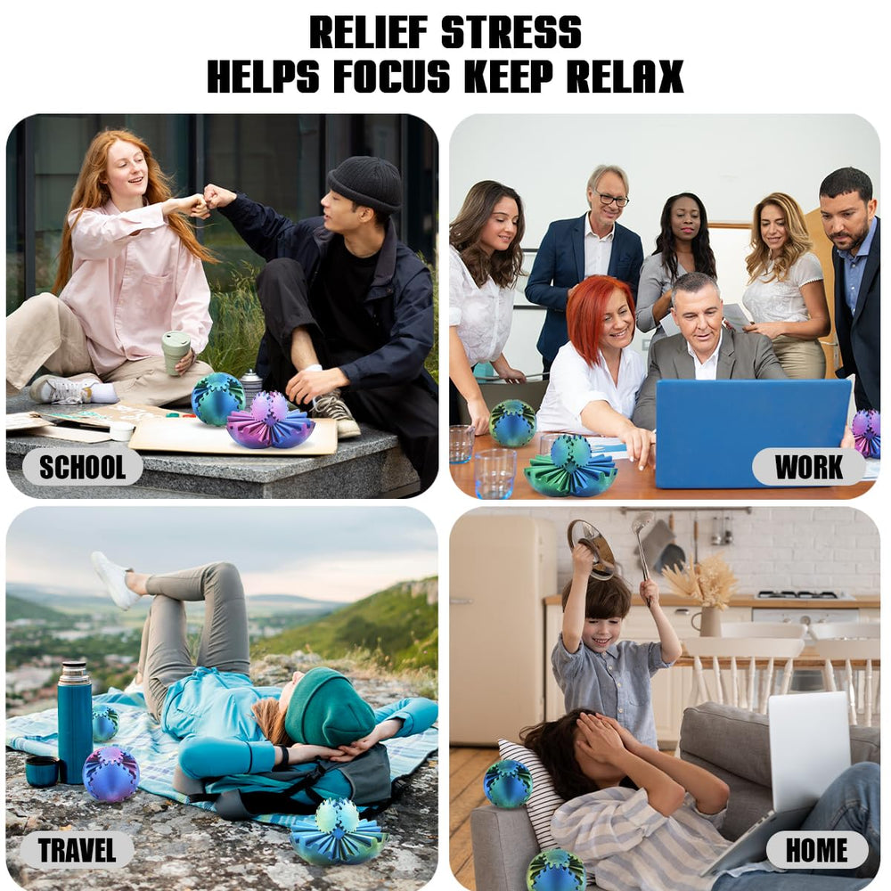 SANSGOUP Gear Sphere in hand for portable stress relief anywhere