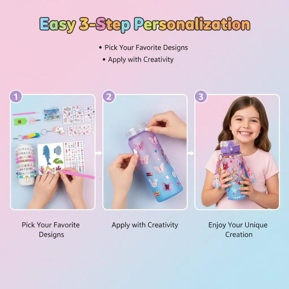 Sanilinwild diamond pillars add sparkle to craft time.